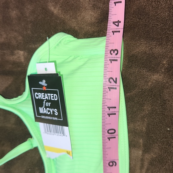CALIFORNIA WAVES BIKINI TOP SIZE M  NEON GREEN NEW WITH TAGS - Picture 6 of 10